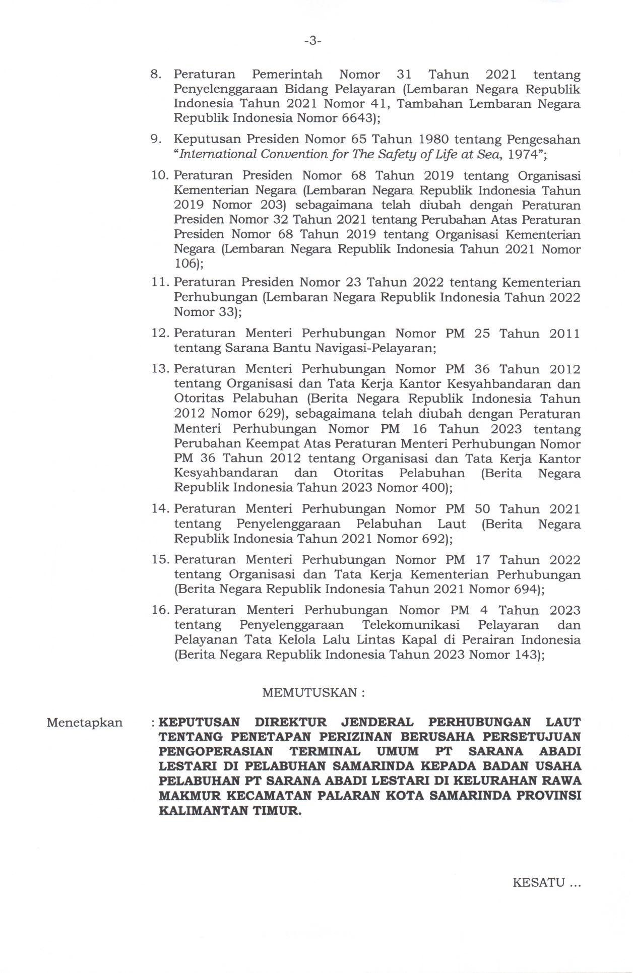 Persetujuan Pengoperasian Terminal Umum - Page 3