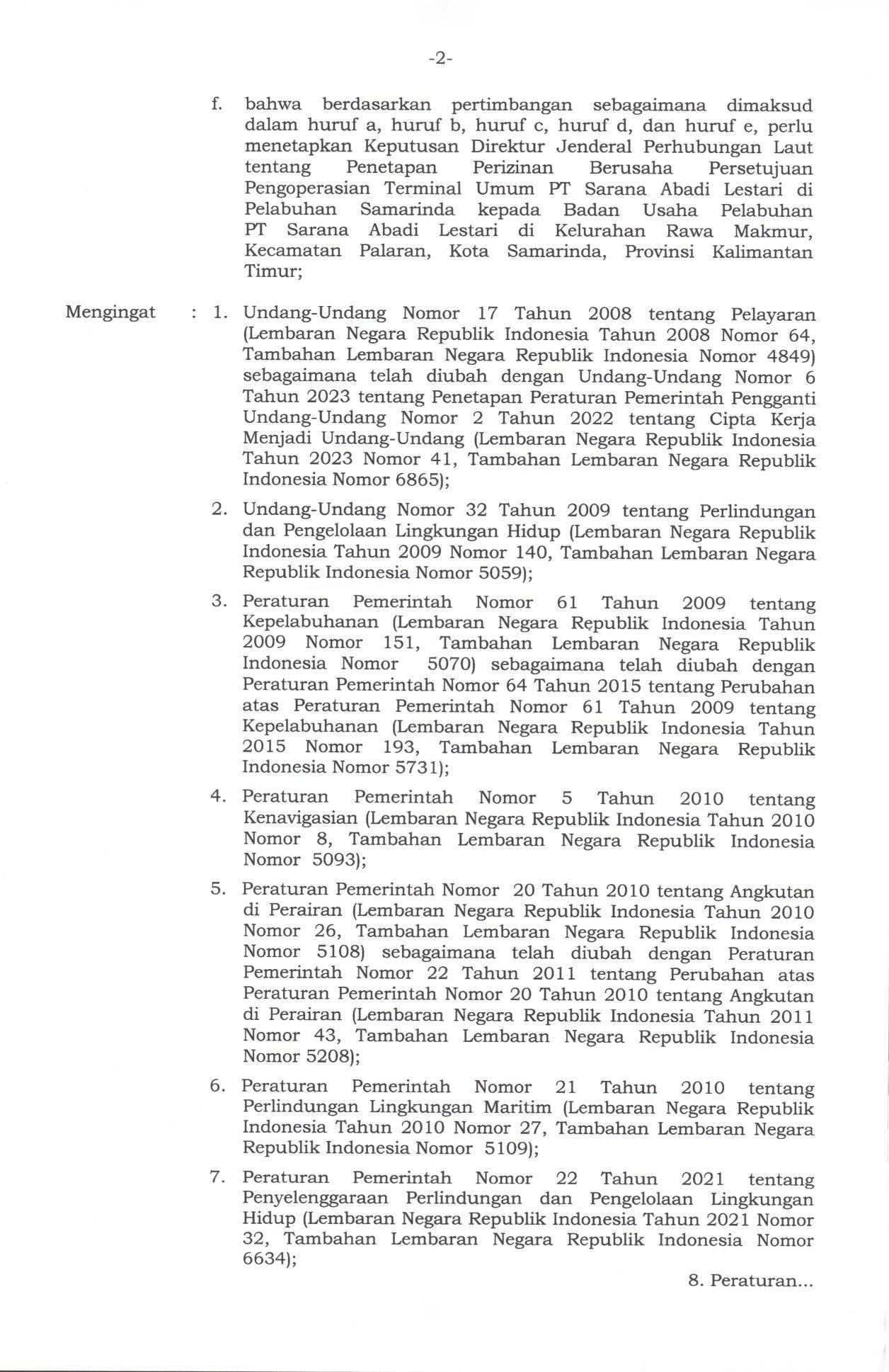 Persetujuan Pengoperasian Terminal Umum - Page 2